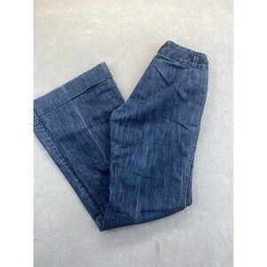 Banana Republic Jeans Size 0 Womens Flare Stretch Low Rise Dark Wash Blue Denim
